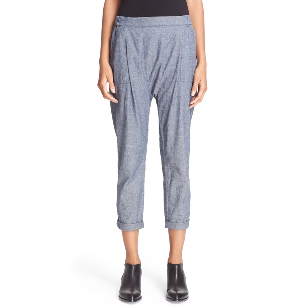 The Great Harem Blue Chambray Skinny Pants 1